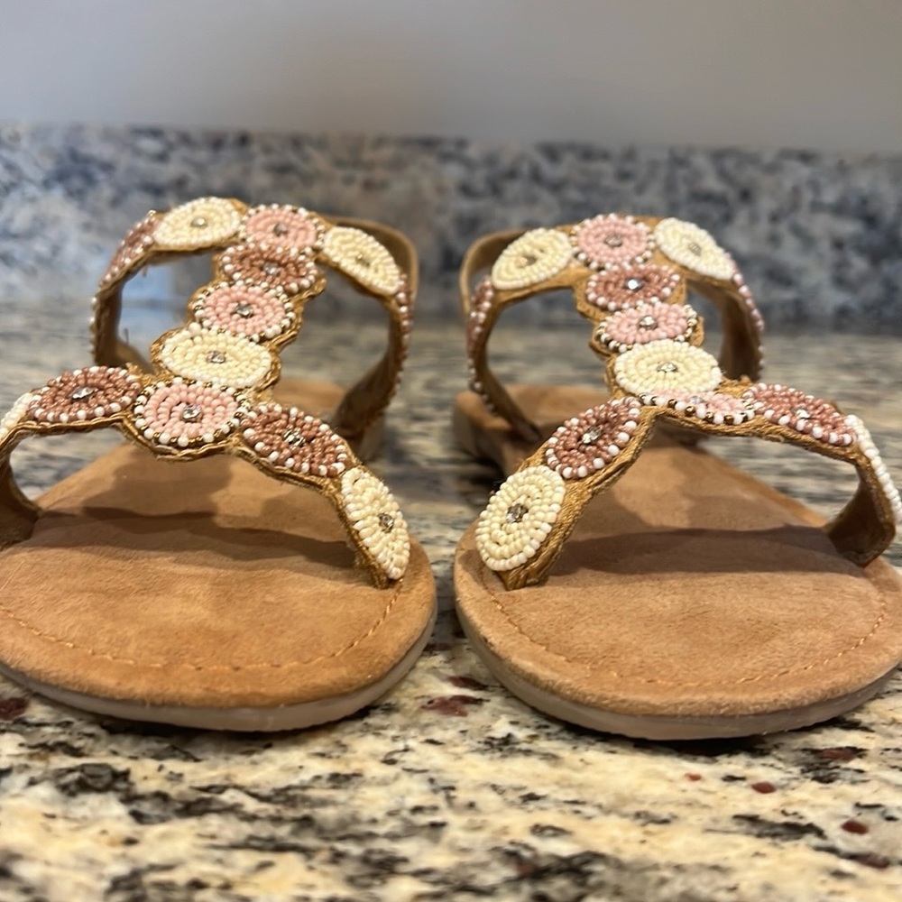 Bed|Stu Bead & Rhinestone Sandals - Picture 3 of 10